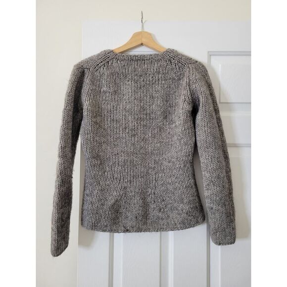 Jilsander Grey Chunky Knit V Neck Sweater M (40) - Picture 3 of 11